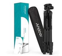 Andoer TTT-666R Trépied de voyage léger et portable pour caméscope Canon Nikon DV DSLR avec sac de transport Charge maximale 4 kg