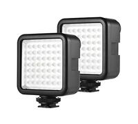 Andoer W49 Mini Interlock Camera LED Panel Light Dimmable Cam?¡ì|Scope ?¡ì|Clairage Vid?¡ì|O avec Adaptateur pour Sabot De Montage pour for for Canon Nikon Sony A7 DSLR, Pack De 2Pcs