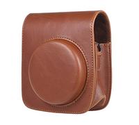 Andoer Weinlese Sac à bandoulière en polyuréthane pour Appareil Photo instantané Fujifilm Instax Mini 90, Marron, Rétro