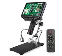 Andonstar AD407 Microscope numérique de soudure 3D HDMI avec écran LCD réglable de 7 pouces et 4MP UHD - Microscopes vidéo USB pour réparation de téléphone SMT SMD DIY