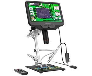 Andonstar AD409 Pro HDMI endoscope numérique 10,1" LCD à souder, caméra USB 300X pour soudure PCB, PC Windows