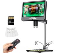 Andonstar Microscope numérique HDMI 4K 60 FPS 10,1" à souder, enregistrement audio vidéo UHD 64 MP 3840P AD210S-Pro PCB Microscope électronique pour adultes, pièces de monnaie d'erreur