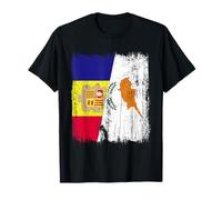 Andorre Chypre Demi-Drapeau Andorre Patrimoine chypriote T-Shirt