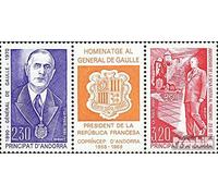 Andorre - française Post 418-419 Bande de Trois (complète.Edition.) Neuf avec Gomme Originale ** MNH 1990 Charles de Gaulle (Timbres pour Les collectionneurs)