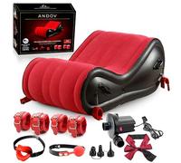 ANDOV Canapé Gonflable Érotique pour Adultes - Kit Bondage Inclus Menottes, Baillon Boule, Baillon Respirant et Masque pour les Yeux, Idéal pour Jeux Sexuels et Moments Intimes en Couple.