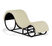 ANDOV Fauteuil Tantrique Tantra - Chaise Ergonomique pour détente, Lecture et Yoga - Coussin de Soutien, Structure métallique, Largeur 50 cm (Blanc)