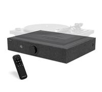 Andover Audio Spinbase 2 Système d'enceintes conçu pour tourne-disque, entrée Phono, BT, entrée analogique et optique, ISOGroove anti-rétroaction, avec télécommande, noir
