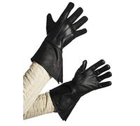 Andracor Mitaines robustes en cuir véritable pour différents personnages LARP - Utilisation individuelle pour le Moyen Âge, la fantaisie, le cosplay et les loisirs - Couleur : noir - Taille : XL