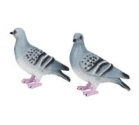 Andraw Pigeon Décoratif，Animaux en Resine Décor de Paysage, décor de Jardin, Pigeons Figurine décor, Artisanat Ornement 2 pièces pour Paysage Faisant la décoration de la Maison Patio Yard Park