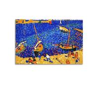 André Derain Fauvisme Masterpiece Poster Bateaux à Collioure Impression sur toile Œuvres d'art Esthétique 60 x 90 cm