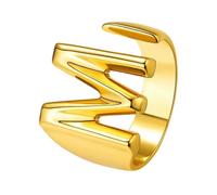 -Andre ouverte en laiton 26 Lettres anglaises pour l'anneau à la mode initiale Bijoux pour femmes hommes