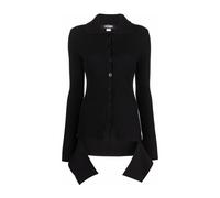 Andrea Adamo, Femme, Pulls, Noir, Taille: 38 FR Cardigan Long Sleeve With Cut Out Detail