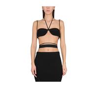 Andrea Adamo, Femme, Tops, Noir, Taille: 36 FR Débardeurs