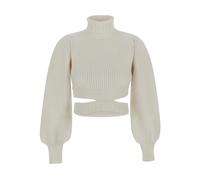 Andrea Adamo - Pull Court Élégant - Femme - Pulls - Beige - Taille: 40 FR