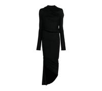 Andrea Adamo - Robe Midi Asymétrique en Jersey Drapé - Femme - Robes - Noir - Taille: 36 FR