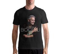 Andrea Bocelli Si Record Album Mens Fashion Leisure Cool Music Summer Short Sleeves Tee Shirt Black L
