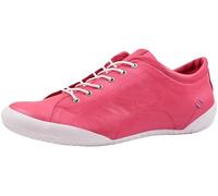Andrea Conti 0340559 Baskets Basses à Lacets en Cuir pour Femme Design Dynamique, Corail, 40 EU