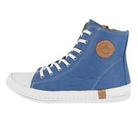 Andrea Conti Bottes en Cuir Femmes 0025902, Pointure:40 EU, La Couleur:Bleu