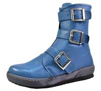 Andrea Conti Bottes en Cuir Femmes 0066009, Pointure:41 EU, La Couleur:Bleu
