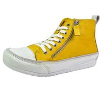 Andrea Conti Bottes en Cuir Femmes 0345910, Pointure:40 EU, La Couleur:Jaune