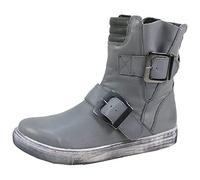 Andrea Conti Bottes en Cuir Femmes 0346833, Pointure:39 EU, La Couleur:Gris