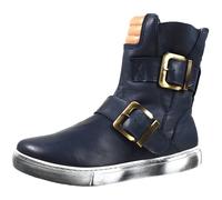 Andrea Conti Bottine Femme Plate Biker En Cuir Avec Boucles 0344630