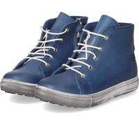 Andrea Conti Bottines/bottes à lacets pour enfants Bleu Cuir lisse Taille : 31