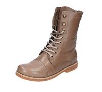 Andrea Conti Bottines pour femme en cuir lisse et élégant pour les loisirs - Chaussures unies - Cuir marron - Fond crêpe - Loisirs - Cuir lisse, Elm Wood, 38 EU