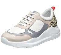 Andrea Conti Femme 0063634 Basket, Blanc, Colombe, Argent, léopard, 39 EU