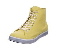 Andrea Conti Femme Damen High Top Sneaker Basket, Vert-Jaune, 38 EU