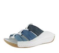 Andrea Conti Femme Damen Pantolette Semelle de Mocassin, Blanc Bleu Multi, 39 EU
