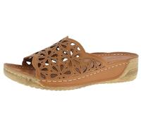 Andrea Conti Femme Damen Pantolette Semelle de Mocassin, Cognac, 36 EU