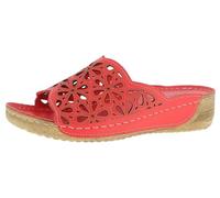 Andrea Conti Femme Damen Pantolette Semelle de Mocassin, Rouge, 35 EU