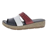 Andrea Conti Mules pour Femme, Bleu Blanc Piment, 38 EU