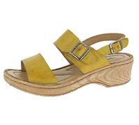 Andrea Conti Sandales pour Femme Talon, Citron, 38 EU