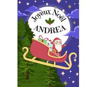 ANDREA Joyeux Noël: Cahier d'écriture encadrement de fête spéciale Noël personnalisé - 100 pages - format A4 - 21X29,7cm