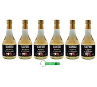 ANDREA MILANO Kampanien g.A. Melannurca Vinaigre de cidre de cidre de cidre de cidre de melannurca Campana IGP Lot de 6 bouteilles en verre de 500 ml + porte-clés Beni Culinari gratuit