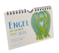 Andrea Zrenner Calendrier 2026 à poser et à suspendre avec images d'anges et dictons 15,5 x 11,5 cm Petit cadeau de Noël