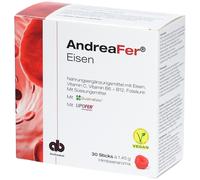 AndreaFer Fer complément avec fer, vitamines C, B6, B12 et acide folique Stick(S) 30 pc(s)