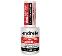 Andreia Gel Construction Ongles - Gel Triphasique UV & LED Professionnel 3-en-1 pour Renforcer l'Ongle ou l'Extension - Formule Basse Viscosité Auto-Égalisante - Bouteille 14ml - Couleur Couvrant Nu