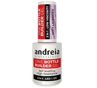Andreia Gel Construction Ongles - Gel Triphasique UV & LED Professionnel 3-en-1 pour Renforcer l'Ongle ou l'Extension - Formule Basse Viscosité Auto-Égalisante - Bouteille 14ml - Couleur Soft Lavender