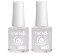 Andreia Halal Ensemble de Base + Top Coats Respirant - Vernis à Ongles Brillant Perméable à la Vapeur d'Eau - Végétalien et Sans Cruauté - Transparent 2x10,5 ml