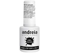 Andreia Professional Gel 2-en-1 Couche de Base & Finition pour Ongles - Vernis Brillant Top & Base Coat pour Manucure Française - Vernis Transparent Longue Durée pour la Préparation des Ongles - 10,5ml