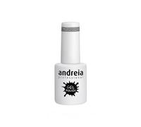 Andreia Vernis Gel Semi-Permanent pour Lampe UV/LED - Vernis à Ongles Couleur Intense Tenue 4 Semaines pour French Manucure - Couleur 277 Paillettes argentées - Nuances de Briller Gris - 10 ml