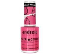 Andreia Professional NutriColor - Vernis à Ongles Respirant Vegan - Couleur NC30 Rose Bubble Gum d'Andreia 10.5ml - Nail Art DIY, Vegan et Non Testé sur les Animaux, Soin + Couleur en une Étape