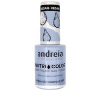 Andreia Professional NutriColor - Vernis à Ongles Respirant Vegan - Couleur NC34 Bleu Pervenche Clair d'Andreia 10.5ml - Nail Art DIY, Vegan et Non Testé sur les Animaux, Soin + Couleur en une Étape