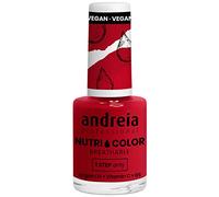 Andreia Professional NutriColor - Vernis à Ongles Respirant Vegan - Couleur NC38 Rouge Foncé d'Andreia 10.5ml - Nail Art DIY, Vegan et Non Testé sur les Animaux, Soin + Couleur en une Étape