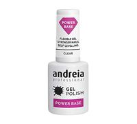 Andreia Professional Vernis à Ongles Transparent Power Base - Base Haute Viscosité pour les Ongles plus forts - Gel de base pour Extensions d'Ongles - Vegan - Transparent 10.5ml -