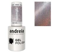 Andreia Professional - Vernis semi permanent Cat Eye Effect argenté avec reflets roses
