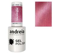 Andreia Professional - Vernis semi permanent Cat Eye Effect argentées avec reflets roses